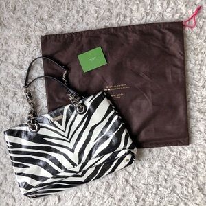 Kate Spade Zebra Purse With Chain Straps